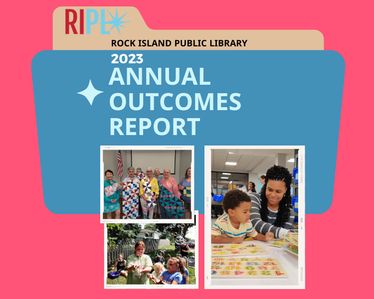 cover page of 2023 Annual Report_File folder with three patron photos and RIPL plus Star initial logo