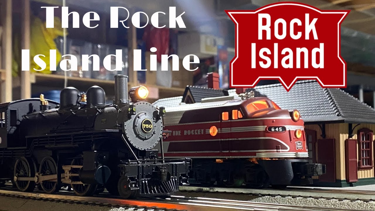 Older and newer Rock Island Railroad locomotives side by side